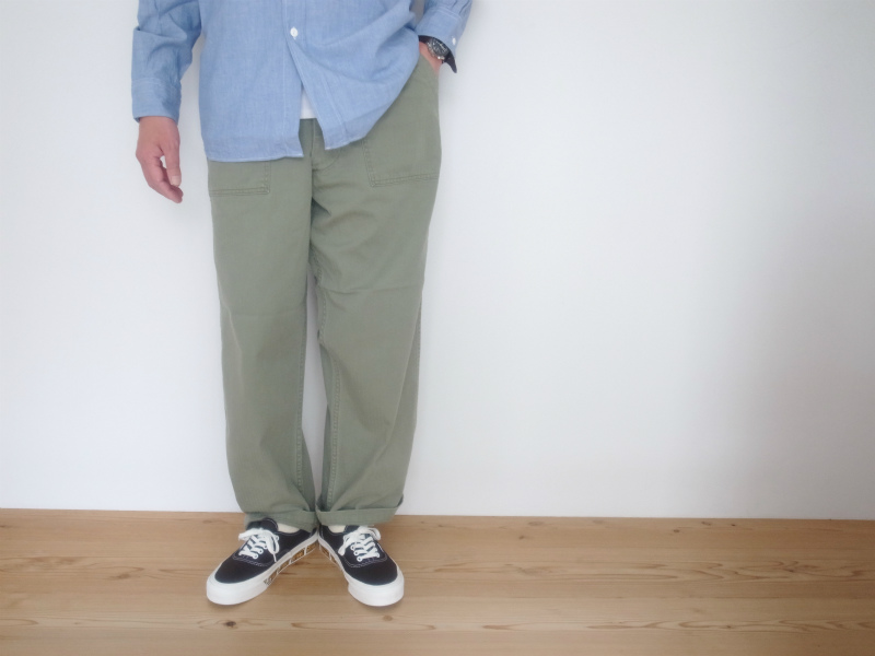 orslow HERRINGBONE SUMMER FATIGUE PANTS(オアスロウ) | DOWN