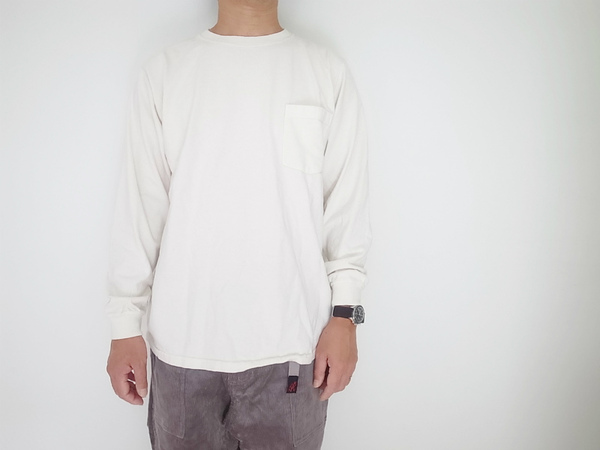 GOOD WEAR L/S CREW POKET TEE (グッドウエア ポケットTシャツ)