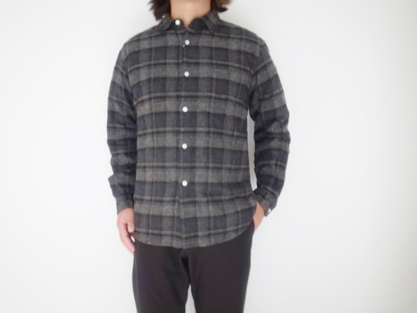 Manual Alphabet TWEEDY CHECK LOOSE FIT P/C SHT(マニュアルアルファベット)