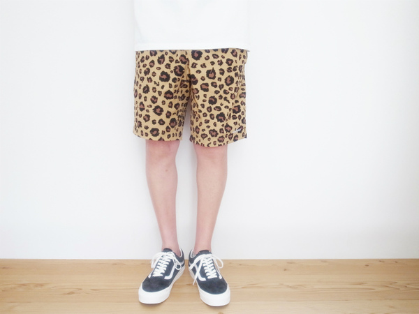 WILD THINGS ELASTIC NYLON PRINT SHORTS LEOPARD(ワイルドシングス)