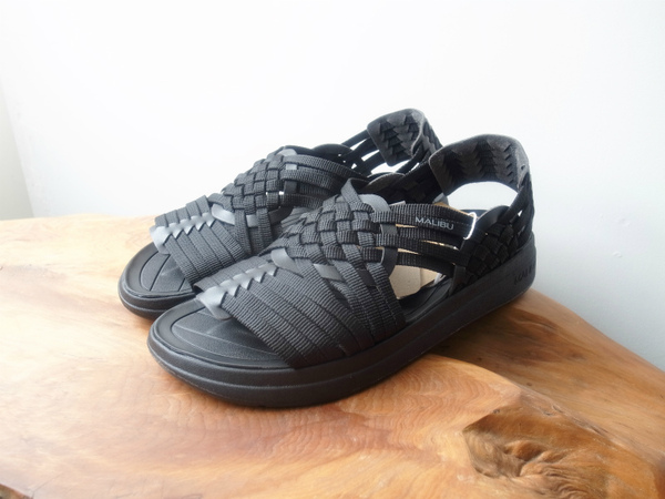 MALIBU SANDALS CANYON BLACK/BLACK POLYESTER × VEGA(マリブサンダル)