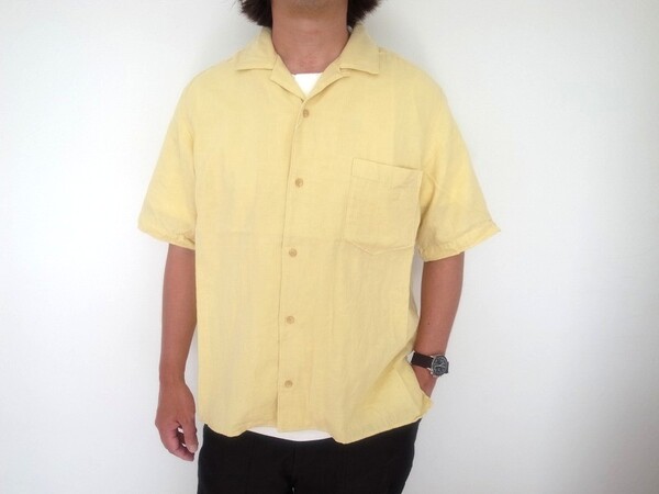 Manual Alphabet  ORGANIC GAUZE OPEN COLLAR SHT(マニュアルアルファベット)