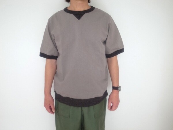 Jackman Dotume Rib T-shirt Moss Gray×HBK(ジャックマン)