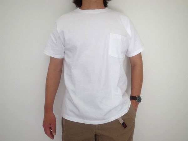GOOD WEAR S/S  POKET TEE WHITE(グッドウエア)