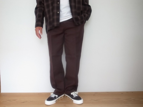 Manual Alphabet TWILL SEMI-EASY TROUSERS BROWN(マニュアルアルファベット)