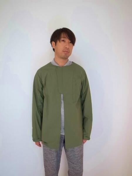 F/CE TRAVELLER BLOUSON トラベラーブルゾン ノーカラー　緑 F/CE TRAVELLER BLOUSON KHAKI | DOWN THE LINE - 和歌山県和歌山市