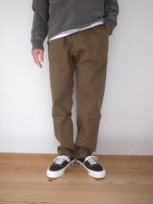 Gramicci LOOSE TAPERED RIDGE PANTS OLIVE
