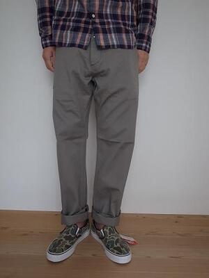 Ordinary fits   TIGHT CHINO TROUSER GRAY