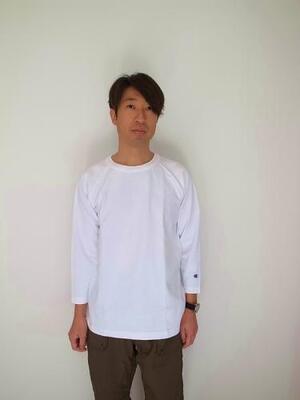 Champion T1011 RAGLAN 3/4 SLEEVE T-SHIRT WHITE