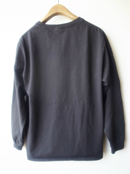 GOOD WEAR L/S CREW POKET TEE BLACK