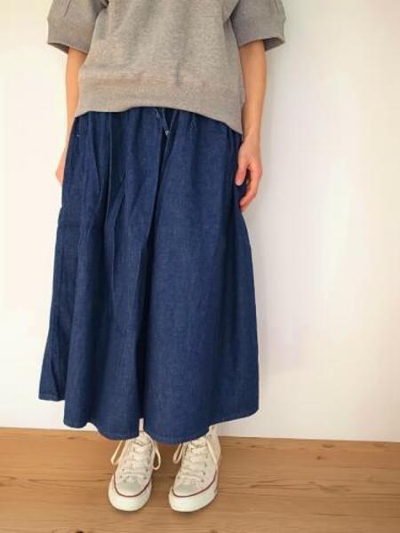 orslow レディース　GATHER SKIRT DENIM