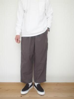 BURLAP OUTFITTER WIDE TRACK PANT DARK CHARCOAL