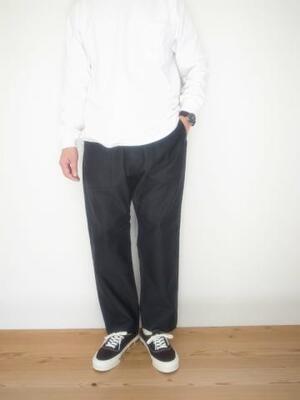 Ordinary fits 108 BAKER PANTS BLACK