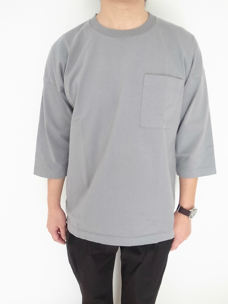 BETTER AMERICAN COTTON 3/4 SLEEVE CREW NECK GREY