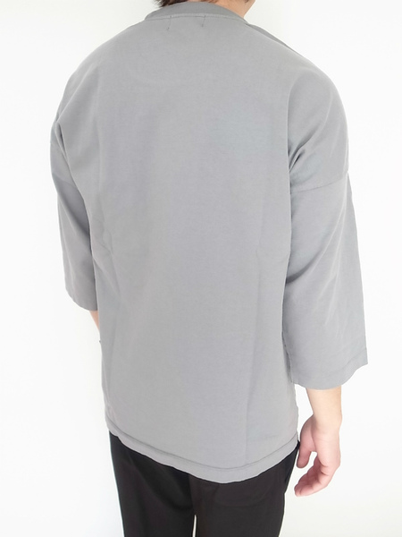 BETTER AMERICAN COTTON 3/4 SLEEVE CREW NECK GREY