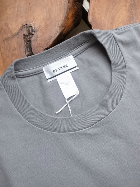 BETTER AMERICAN COTTON 3/4 SLEEVE CREW NECK GREY