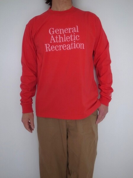 THE NORTH FACE GAR TYPOGRAPHIC L/S TEE TRレッド
