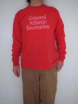 THE NORTH FACE GAR TYPOGRAPHIC L/S TEE TRレッド