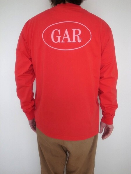 THE NORTH FACE GAR TYPOGRAPHIC L/S TEE TRレッド