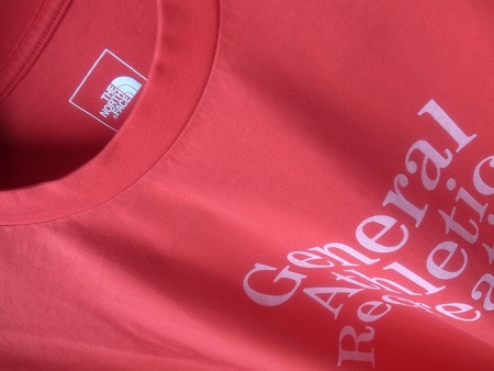 THE NORTH FACE GAR TYPOGRAPHIC L/S TEE TRレッド
