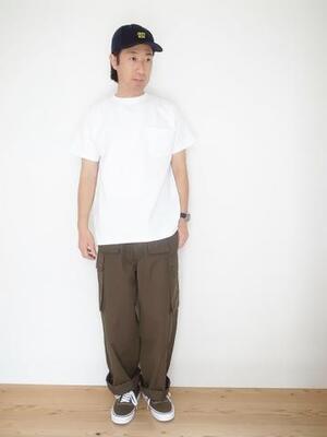 GOOD WEAR SS  POKET TEE WHITE