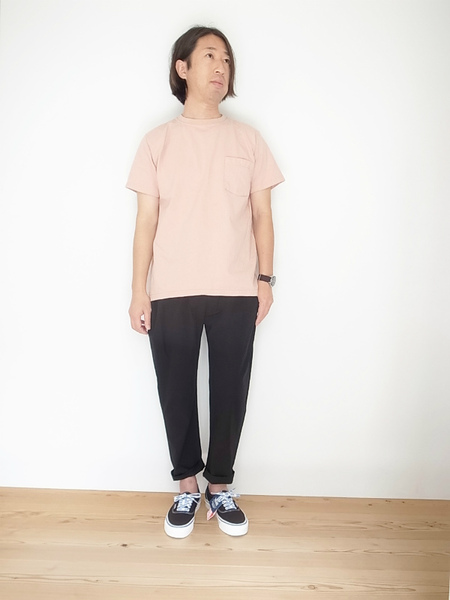 GOOD WEAR SS  POKET TEE GRYSH PINK