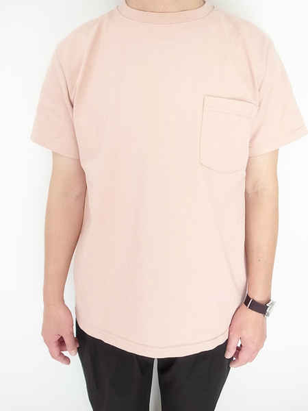 GOOD WEAR SS  POKET TEE GRYSH PINK