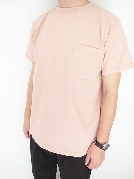 GOOD WEAR SS  POKET TEE GRYSH PINK