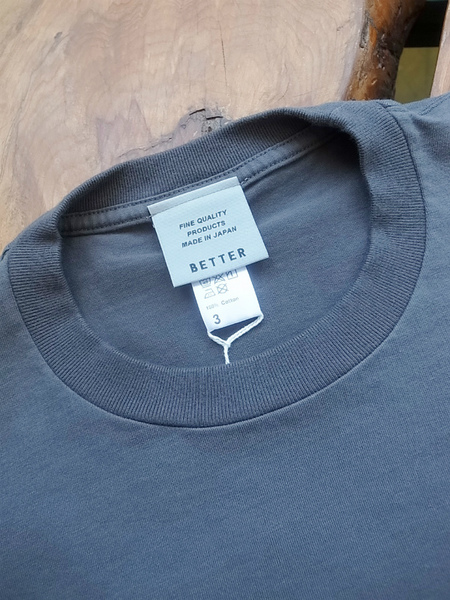 BETTER AMERICAN COTTON S/S T-SHIRT CHARCOAL