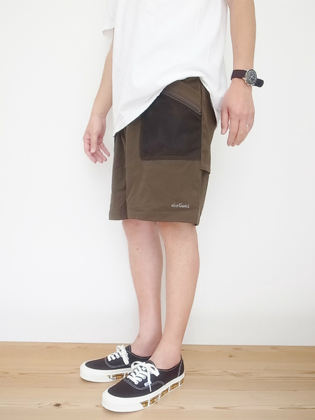 WILD THINGS N/Pu BIG POKET MESH SHORTS OLIVE