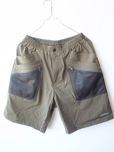 WILD THINGS N/Pu BIG POKET MESH SHORTS OLIVE