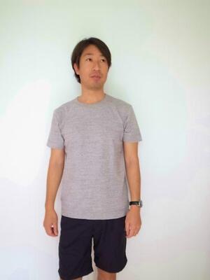 JIGSAW MEDIUM WEITE RAFFYCOTTON S/S CREW T GRAY