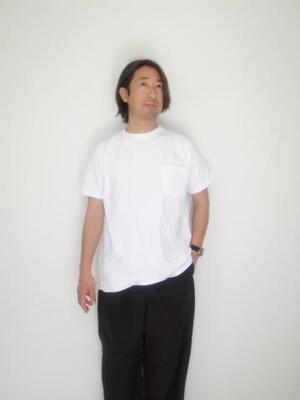 GOOD WEAR S/S  POKET TEE WHITE