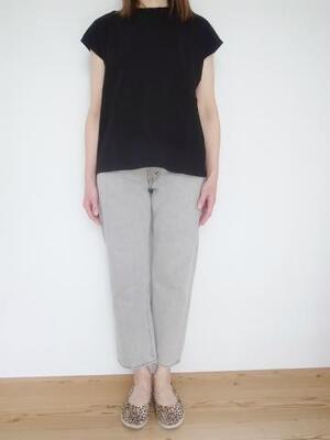 Ordinary fits ladys DROP TEE BLK