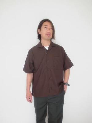 Manual Alphabet T/W/R TROPICAL S/S OPEN COLLAR SHI
