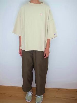 Champion REVERSE WEAVE MOCK NECK  T-SHIRT スレートグレー