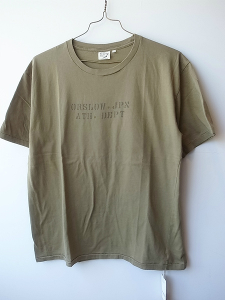 Orsow T-SHIRT JPN A.D PRINT ARMY GREEN