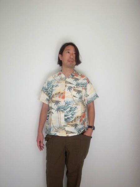 orslow HAWAIAN SHIRT ECRU