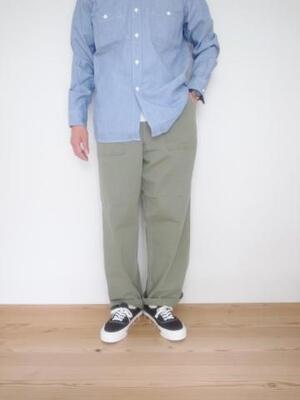 orslow HERRINGBONE SUMMER FATIGUE PANTS