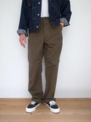 orslow VINTAGE FIT FATIGUE PANTS ARMY GREEN