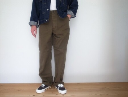 orslow VINTAGE FIT FATIGUE PANTS ARMY GREEN