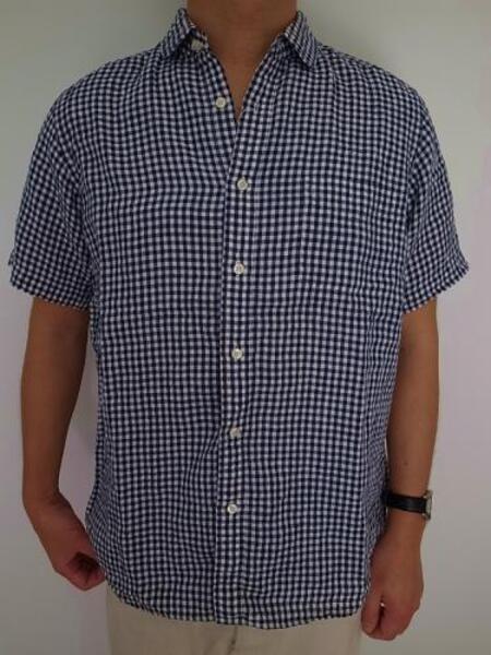 Days &Day craft  S/S GINGHAM RUND SHIRT