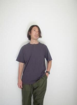 Jackman HENLEYNECK T-SHIRT DARK BULE GRAY