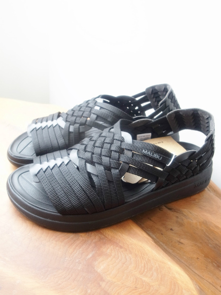 MALIBU SANDALS CANYON BLACK/BLACK POLYESTER × VEGA