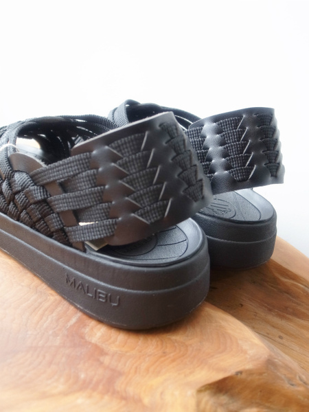 MALIBU SANDALS CANYON BLACK/BLACK POLYESTER × VEGA