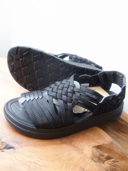 MALIBU SANDALS CANYON BLACK/BLACK POLYESTER × VEGA