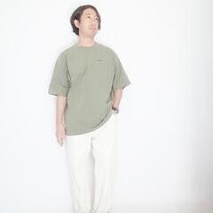 THOUSAND MILE PIGMENT EMBROIDERY H/S TEE GREEN