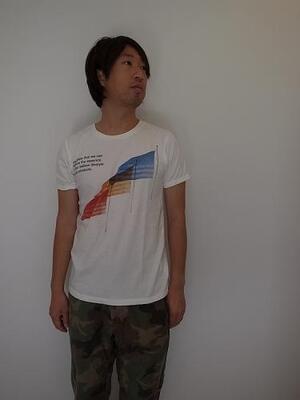 melple　ベーシックTEE US Flag ホワイト