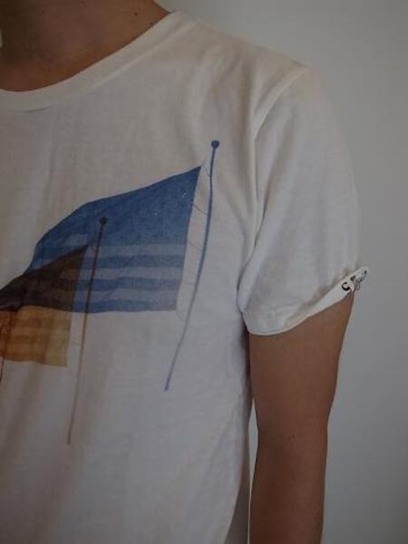 melple　ベーシックTEE US Flag ホワイト