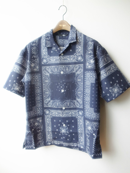 THE NORTH FACE S/S Aloha Vent Shirt バンダナリニューアルブルー